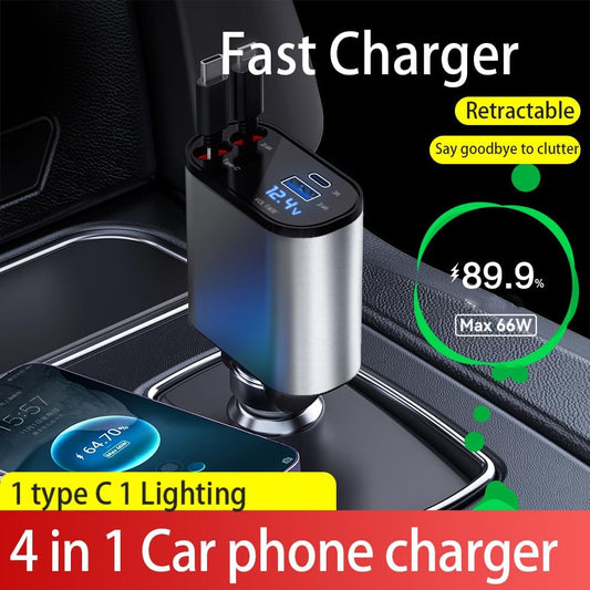 4 in 1 Fast Car Phone Charger 60W