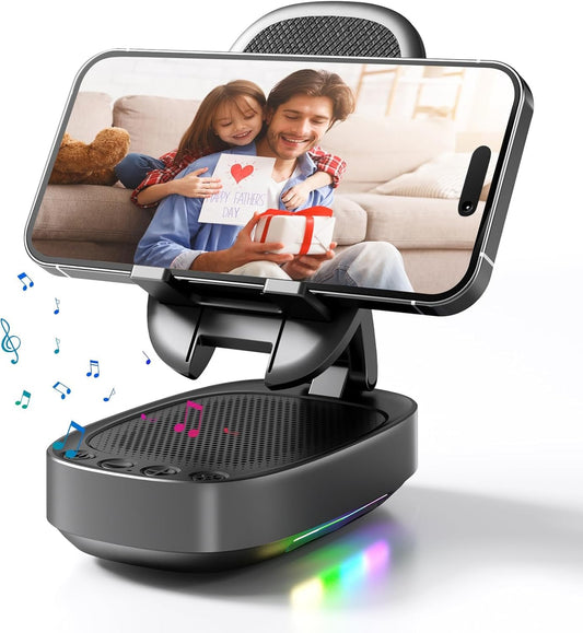 Cell Phone Stand with Wireless Bluetooth Speaker