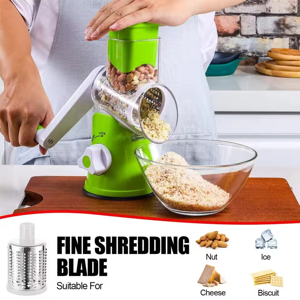 Rotary Vegetable Grater & Cutter – Multi-Function