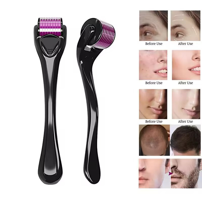 Hair Growth Spray & Beard Roller  – 5% Minoxidil Serum for Hair & Beard Growth