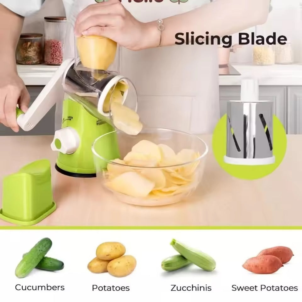 Rotary Vegetable Grater & Cutter – Multi-Function